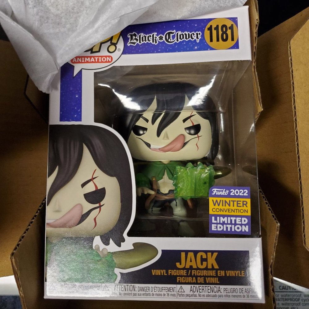 Funko Pop Black Clover Jack #1181 (2022 Winter Comic Convention HT Exclusive)New